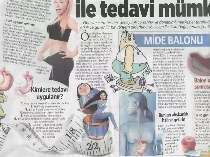Yutulabilir Mide Balonu - Basılı Medya