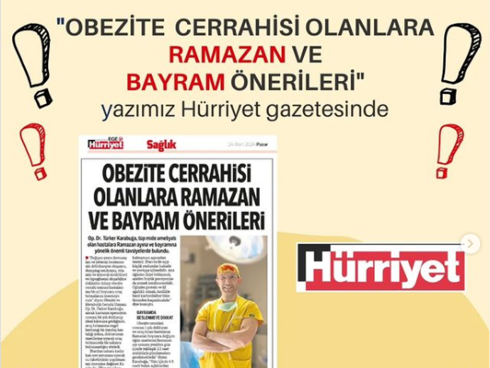 Obezite Cerrahisi Olanlara Ramazan ve Bayram Önerileri